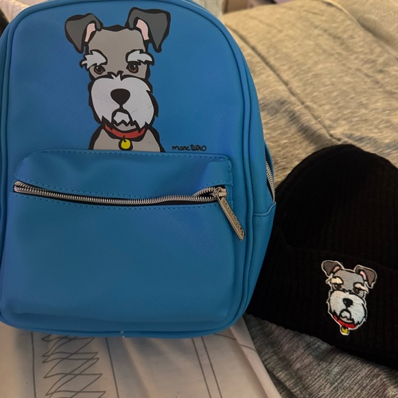 Marc Tetro Blue Kids Backpack with Dog Design